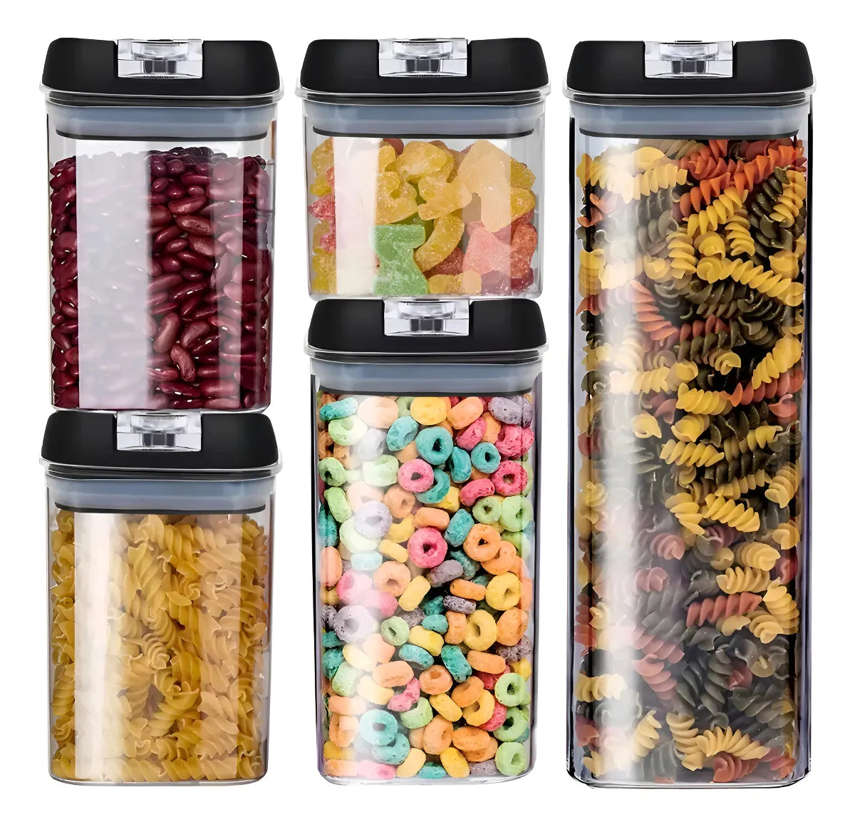 Set de 5 Contenedores Herméticos para Alimentos