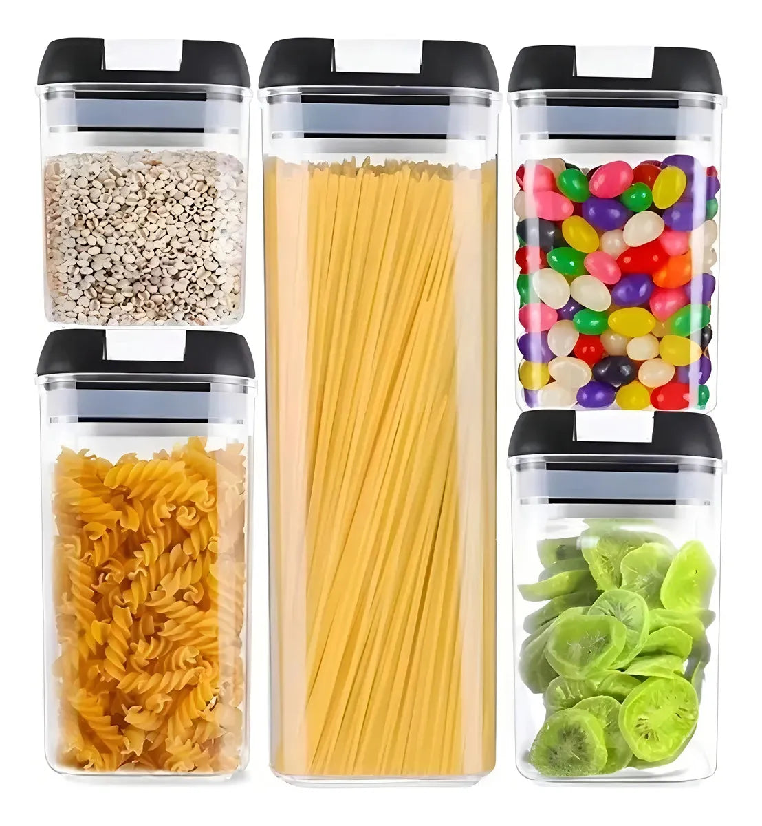 Set de 5 Contenedores Herméticos para Alimentos