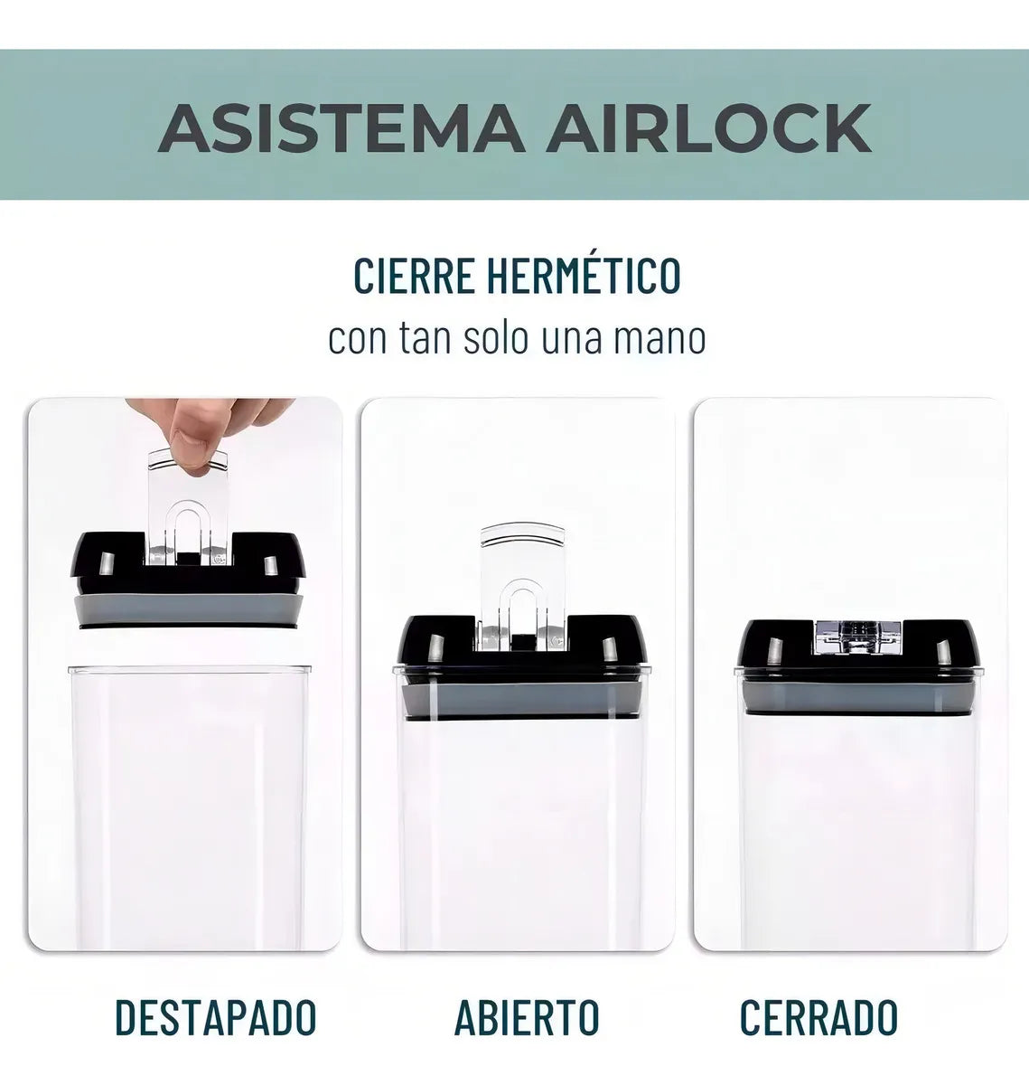 Set de 5 Contenedores Herméticos para Alimentos