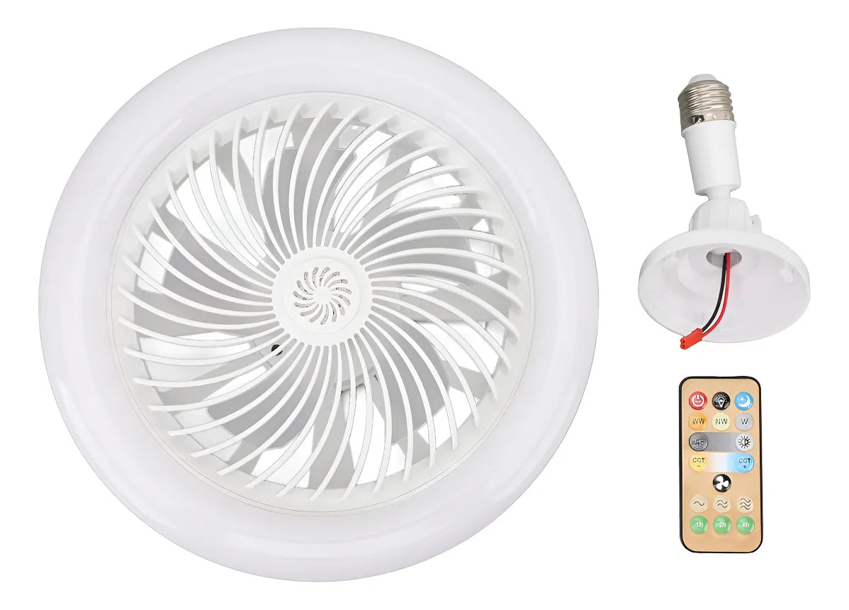 Ventilador de techo con luz LED y control remoto